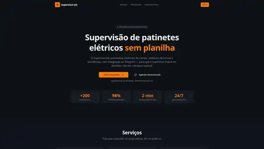 Painel do Supervisor Jet para operação de patinetes elétricos